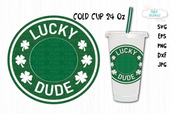 Cup Ring 24 Oz Svg, Lucky Dude Cup Ring