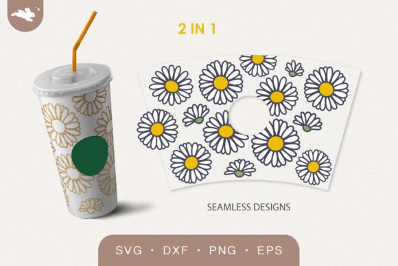 Daisy Cup Wrap: Graphics for Crafts Projects