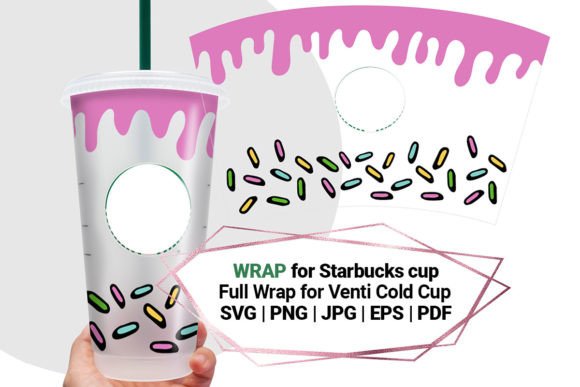 Donut Wrap for Starbucks Cold Cup 24Oz: Graphics & Crafts Asset Review