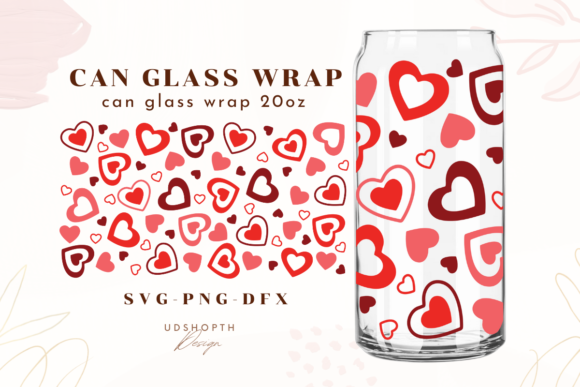 Heart Svg Can Glass, Valentines Day Graphics