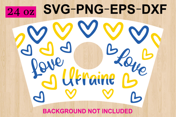 Love Ukraine Starbucks Cup Wrap: Graphics and Crafts