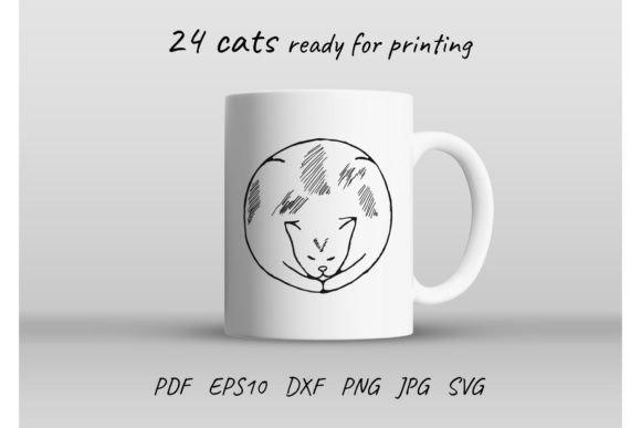 Mug Cup Cats Sublimation Graphics & Print Templates