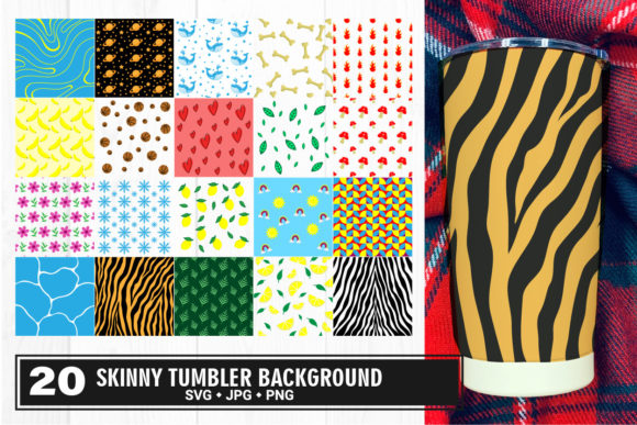 Skinny Tumbler Wrap Background SVG