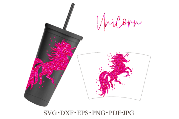 Unicorn in Star Wrap for Cap 22 OZ Graphics & Illustrations